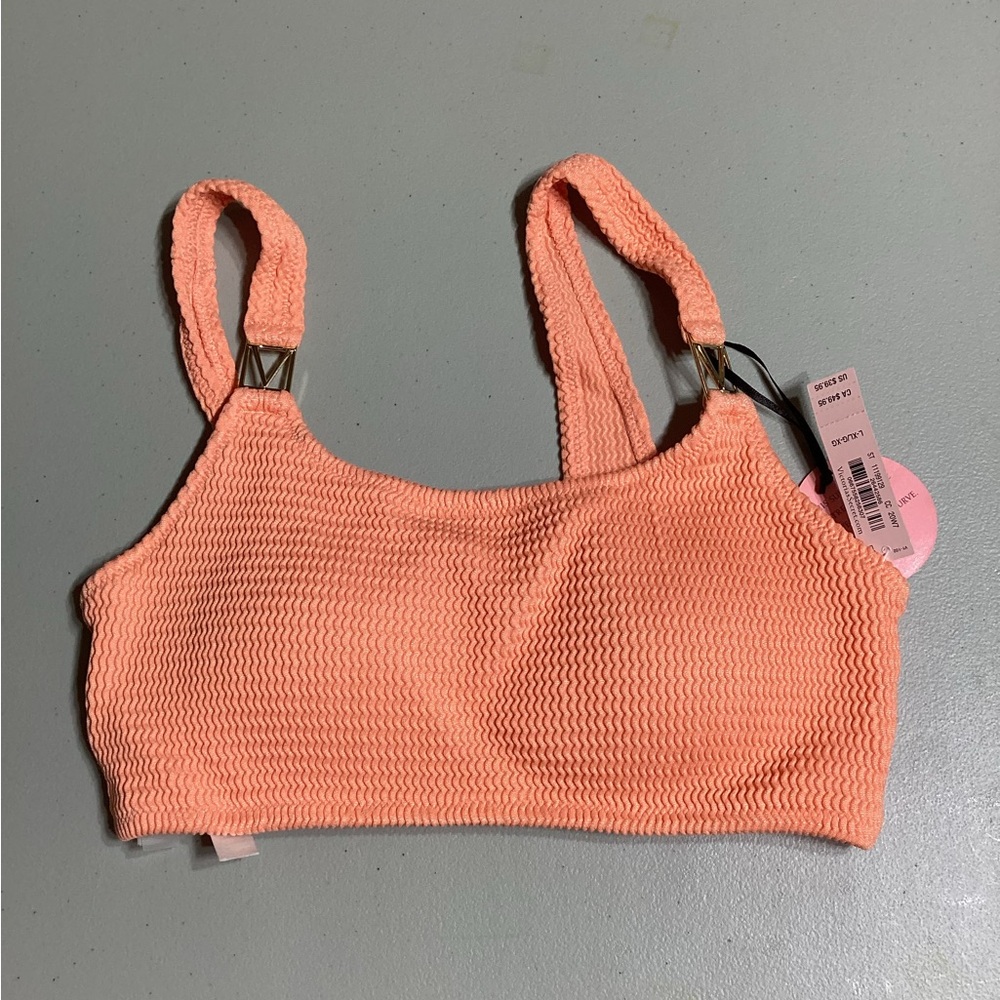 Victoria Secrets Coral Swim Top Size L/XL